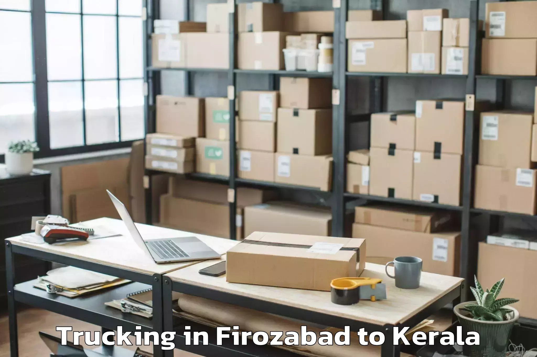 Hassle-Free Firozabad to Mall Of Joy Kottayam Trucking